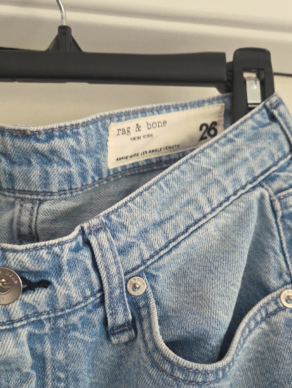 Rag & bone Annie Highwaist Wide-Leg Crop Jeans - Picture 7 of 8